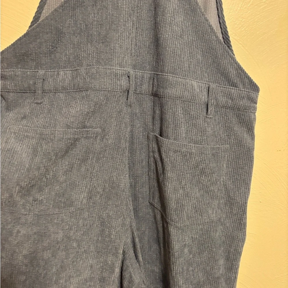 Thread & Supply Blue Corduroy Overalls XL Boho Bib Jumpsuit - Picture 8 of 9
